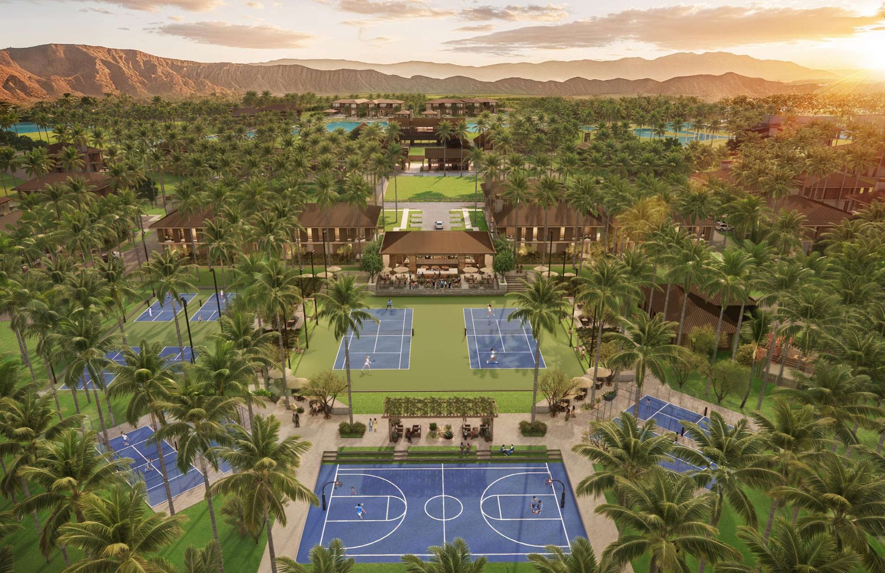Cova amenity center and sports courts
